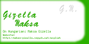 gizella maksa business card